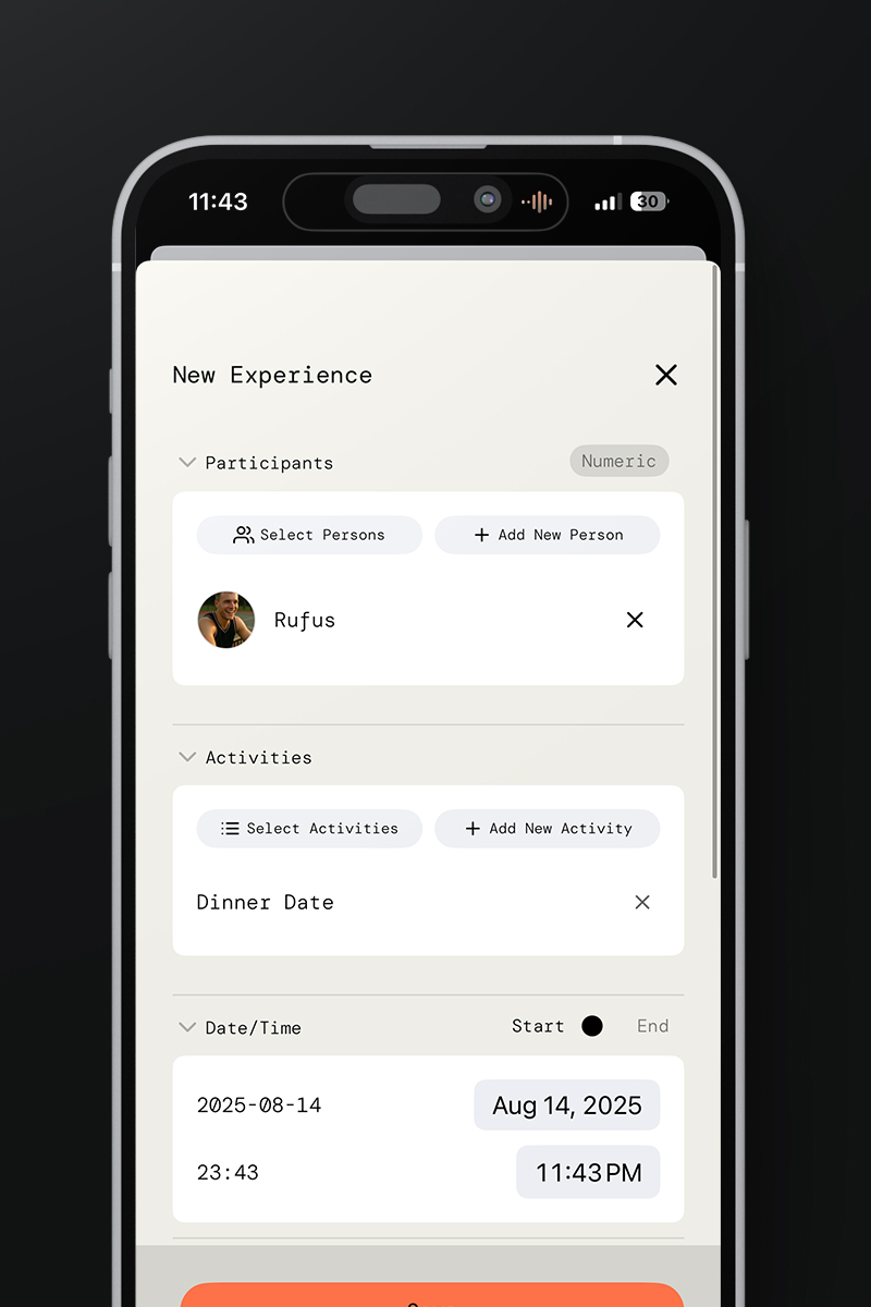 Track Your Experiences